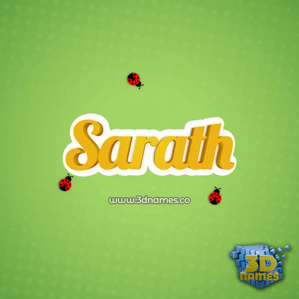 sarath in Ladybugs style - 3D name wallpaper