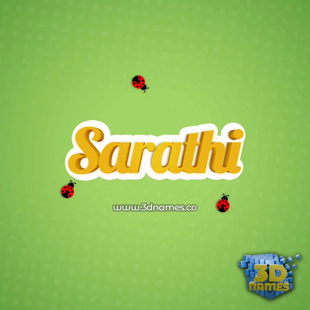 sarathi in Ladybugs style - 3D name wallpaper