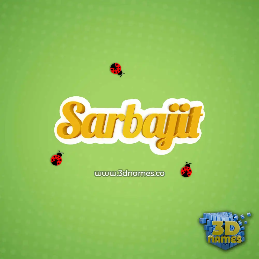 sarbajit in Ladybugs style - 3D name wallpaper