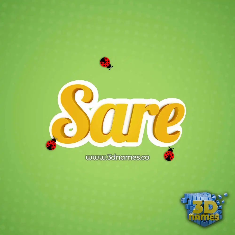 sare in Ladybugs style - 3D name wallpaper