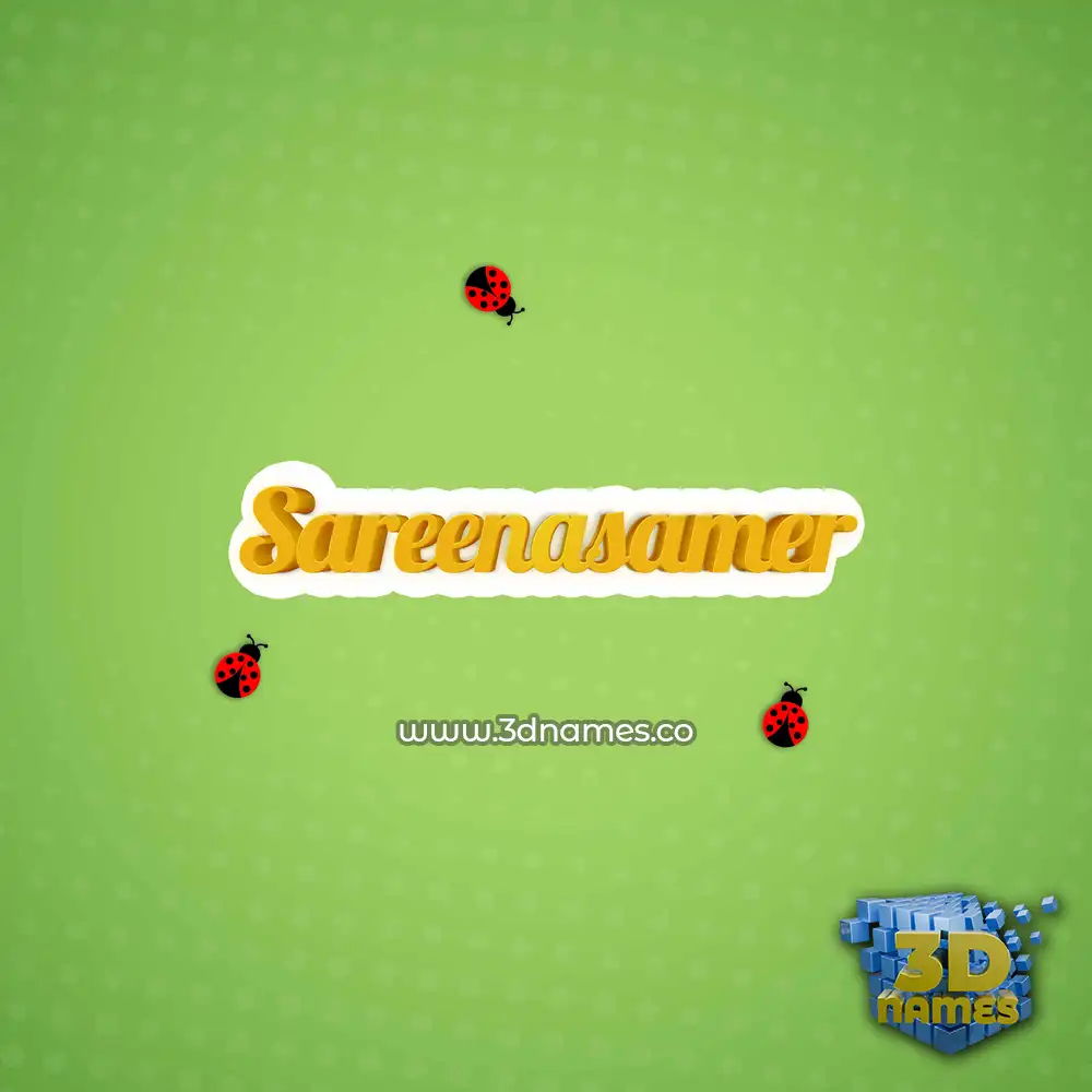 sareenasamer in Ladybugs style - 3D name wallpaper