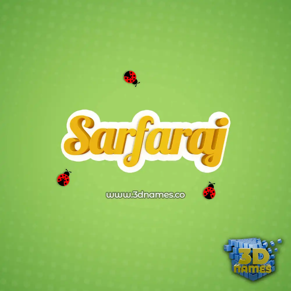 sarfaraj in Ladybugs style - 3D name wallpaper