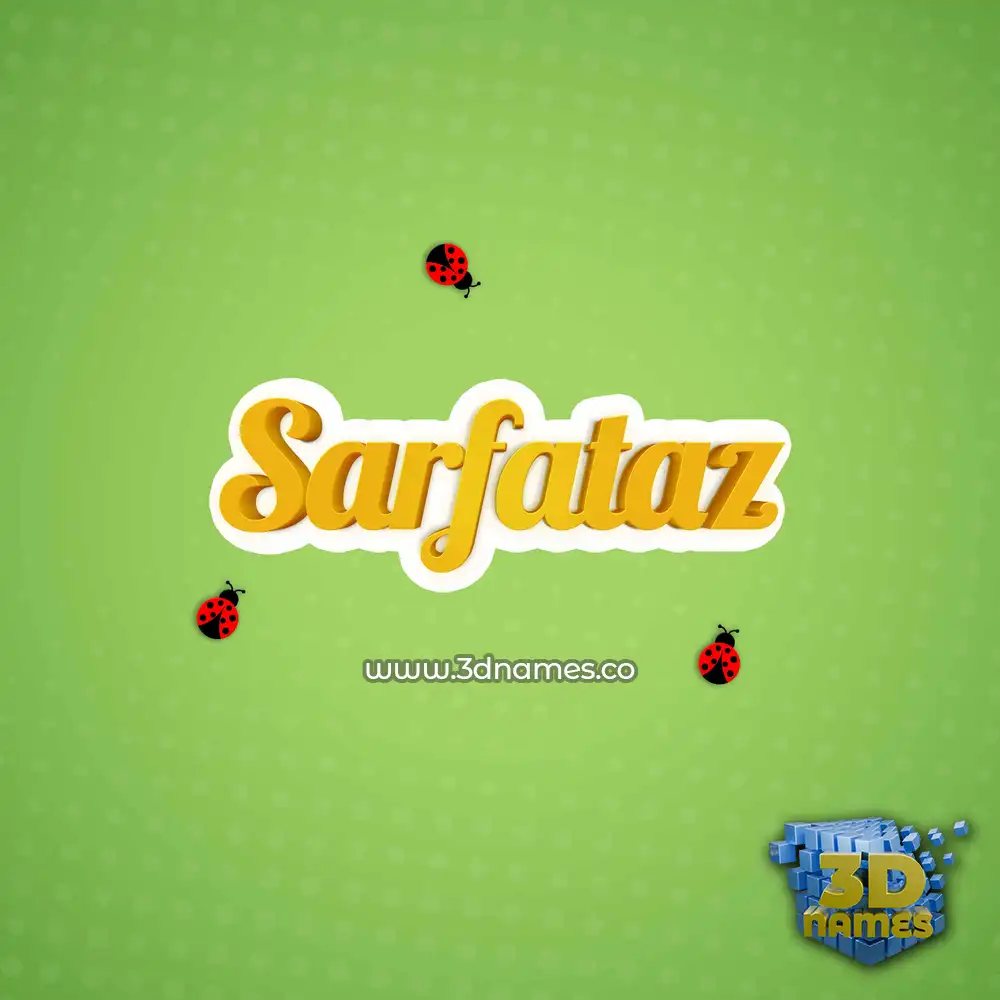 sarfataz in Ladybugs style - 3D name wallpaper