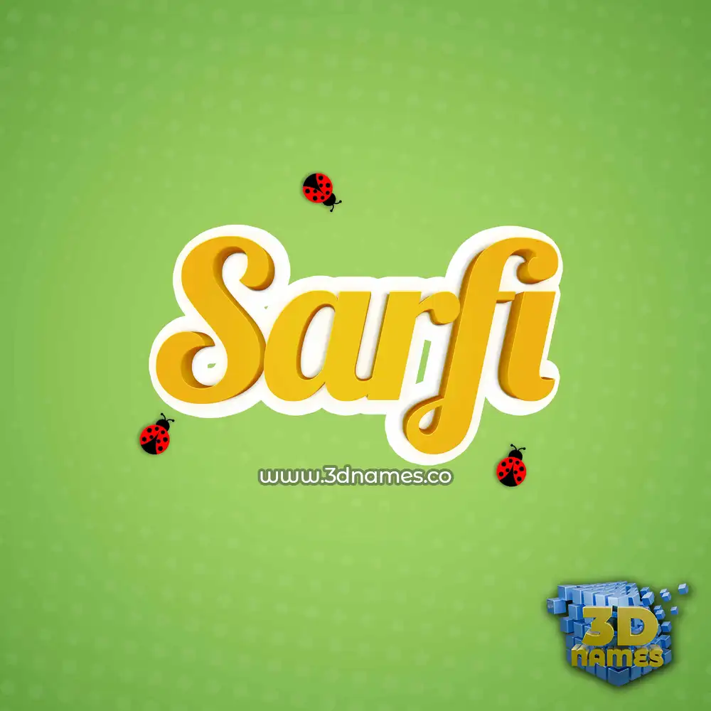 sarfi in Ladybugs style - 3D name wallpaper