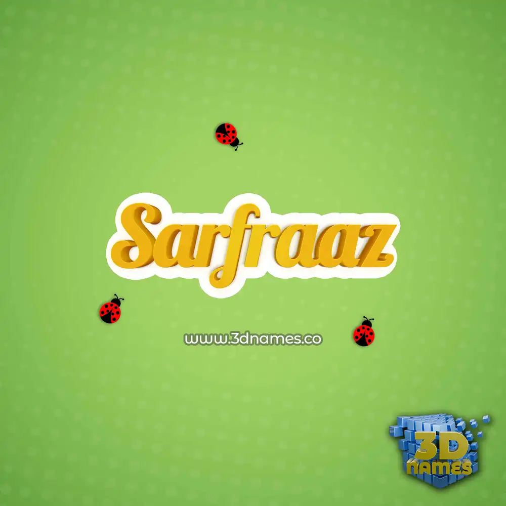 sarfraaz in Ladybugs style - 3D name wallpaper