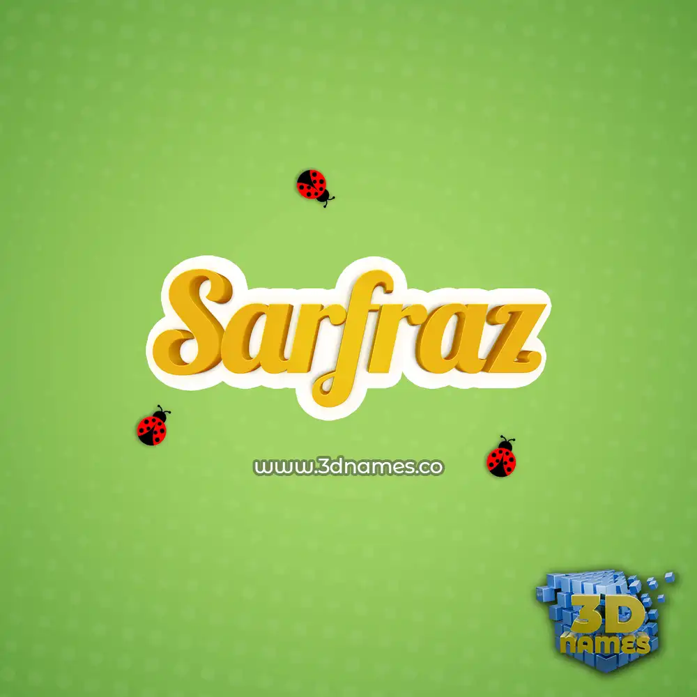 sarfraz in Ladybugs style - 3D name wallpaper
