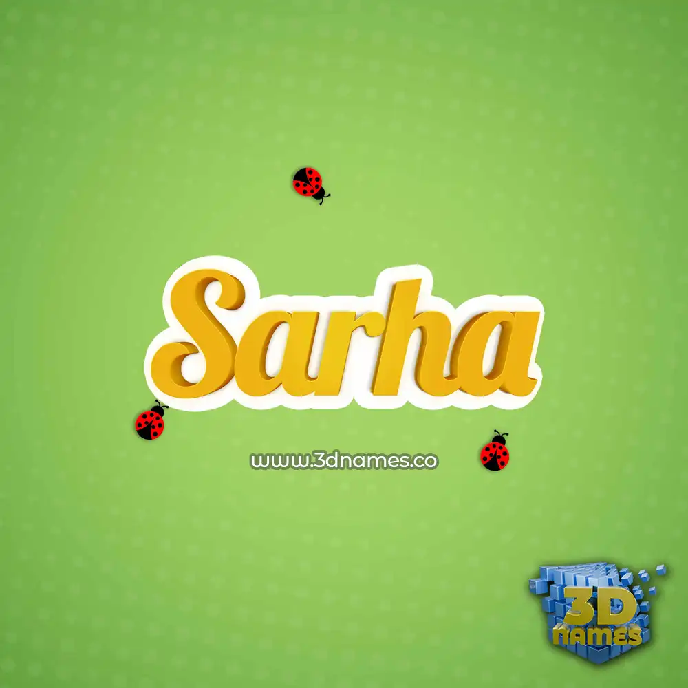 sarha in Ladybugs style - 3D name wallpaper