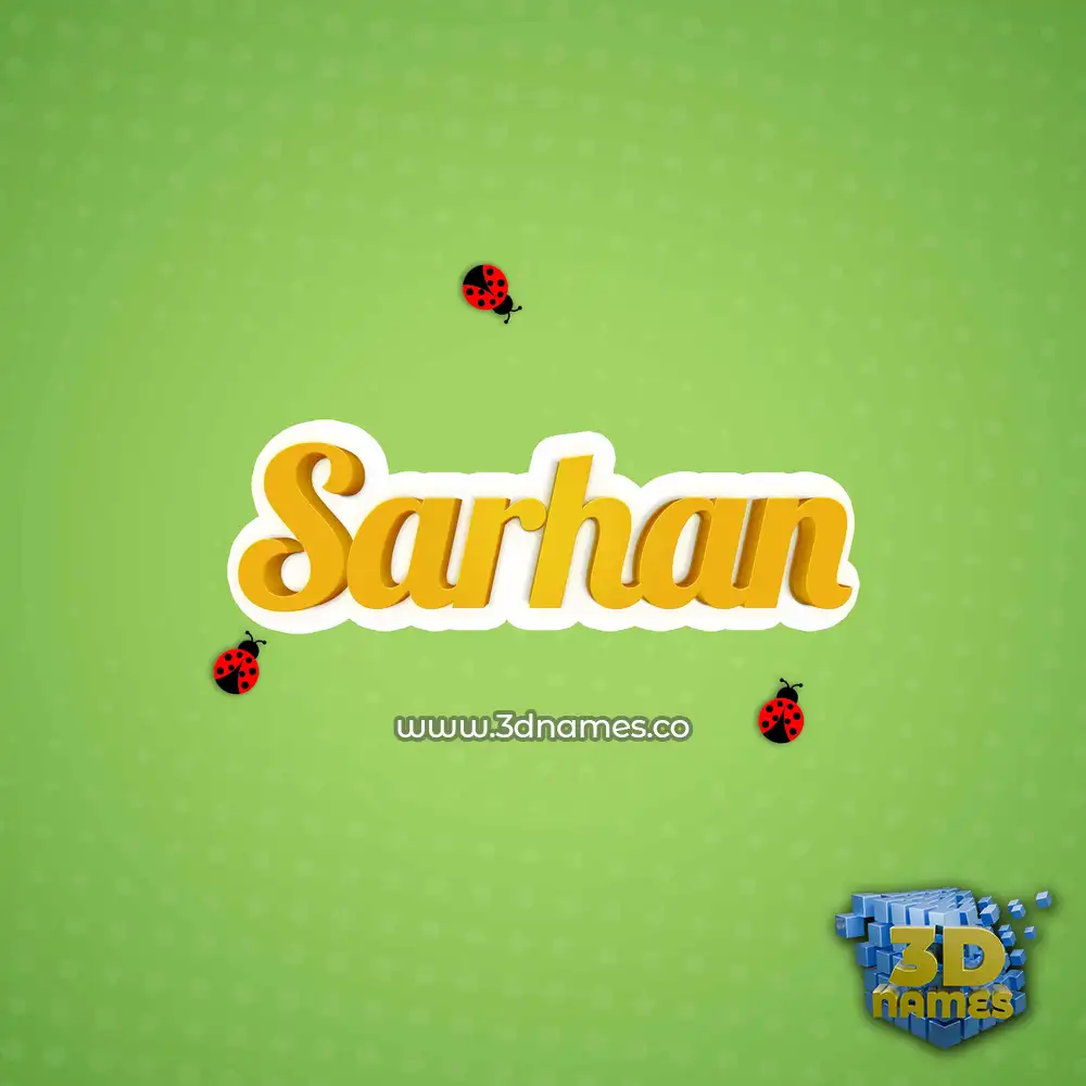 sarhan in Ladybugs style - 3D name wallpaper