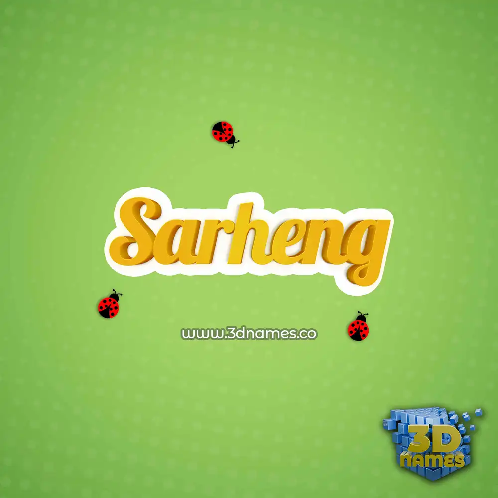 sarheng in Ladybugs style - 3D name wallpaper