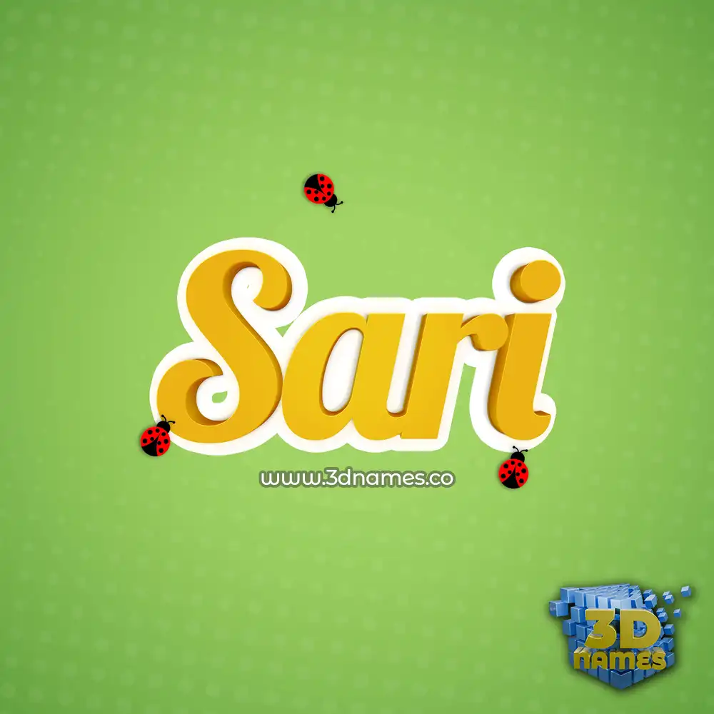 sari in Ladybugs style - 3D name wallpaper