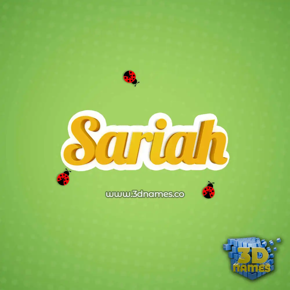 sariah in Ladybugs style - 3D name wallpaper