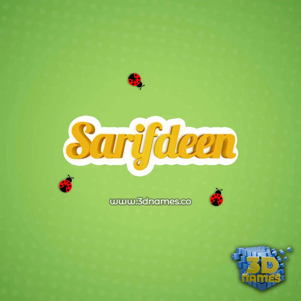 sarifdeen in Ladybugs style - 3D name wallpaper
