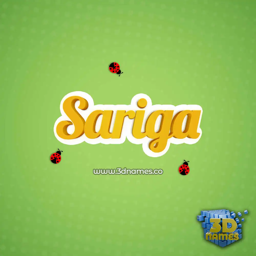 sariga in Ladybugs style - 3D name wallpaper