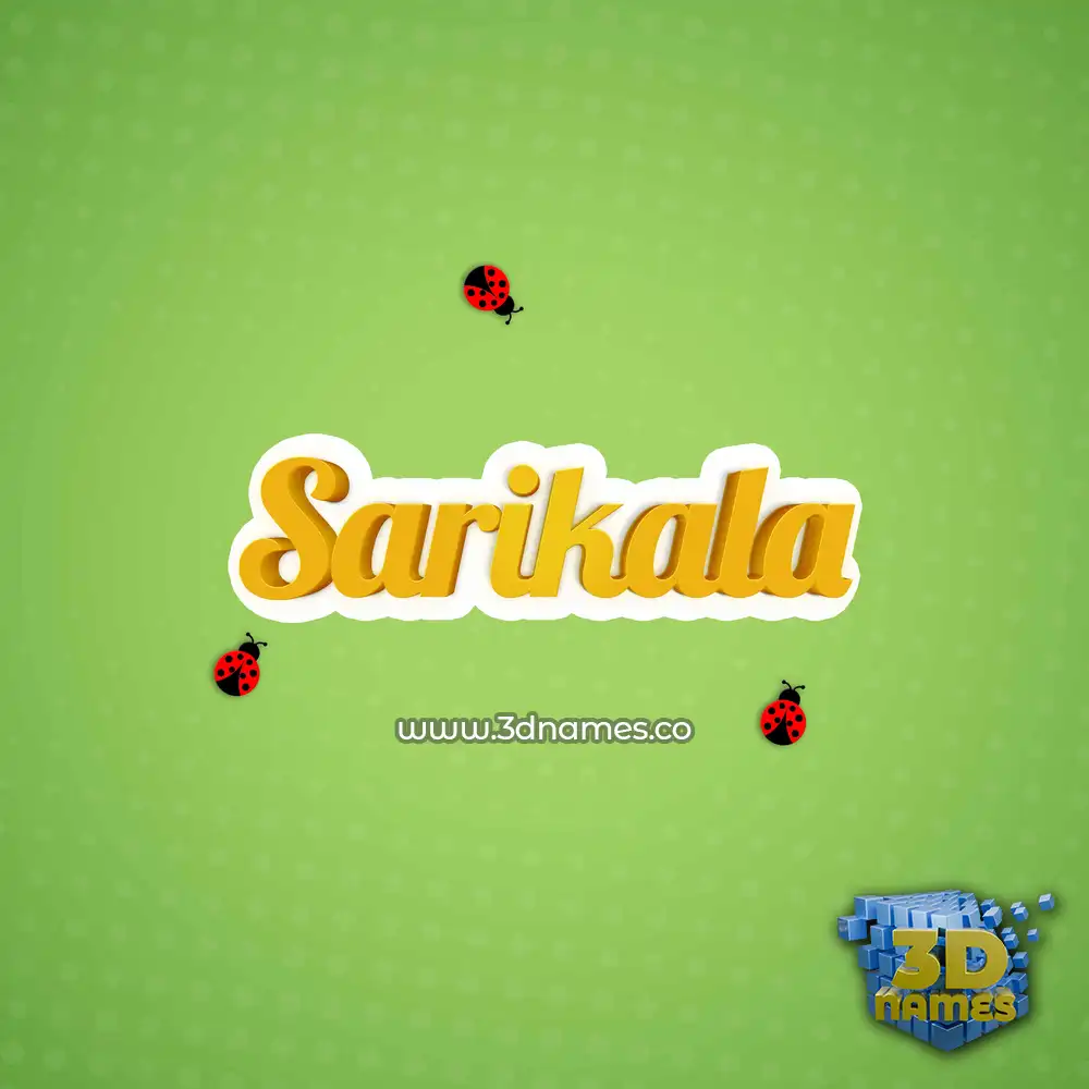 sarikala in Ladybugs style - 3D name wallpaper