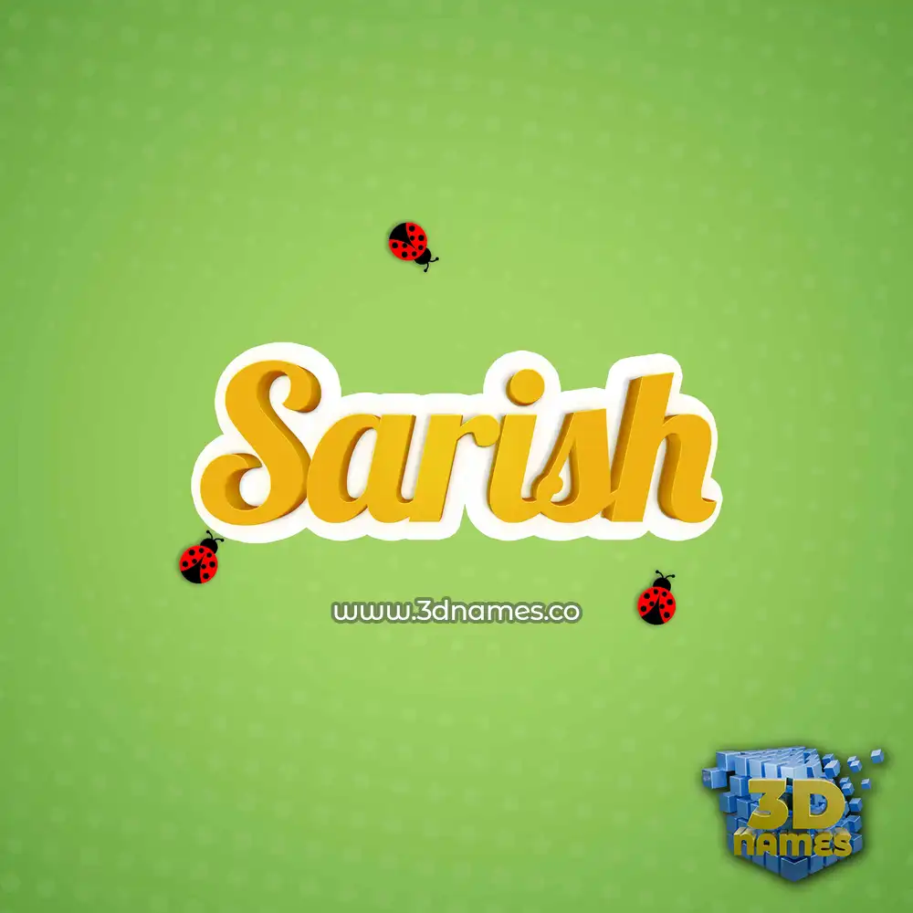 sarish in Ladybugs style - 3D name wallpaper