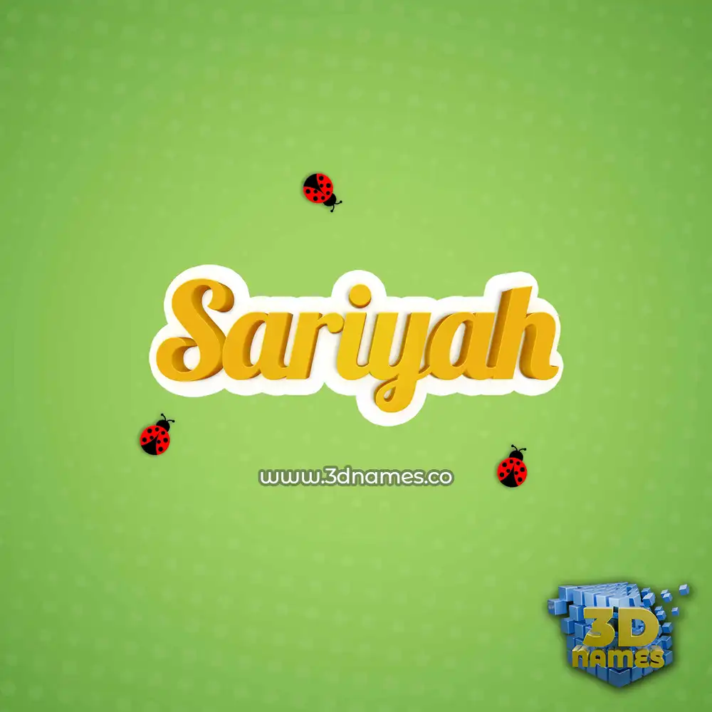 sariyah in Ladybugs style - 3D name wallpaper