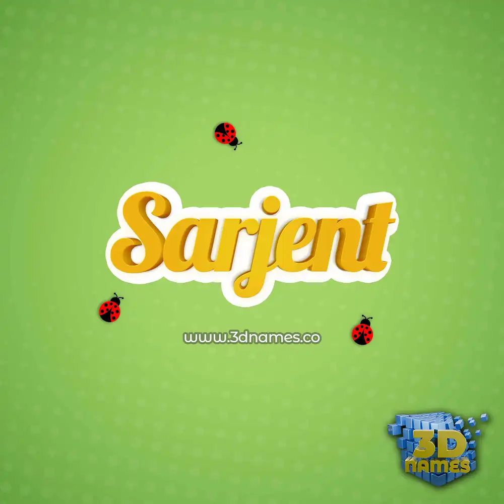 sarjent in Ladybugs style - 3D name wallpaper