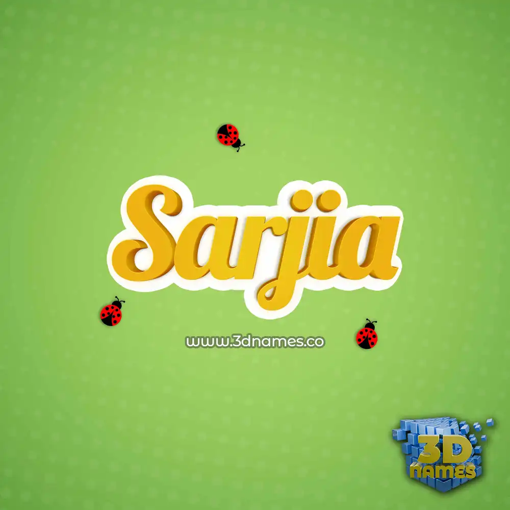 sarjia in Ladybugs style - 3D name wallpaper