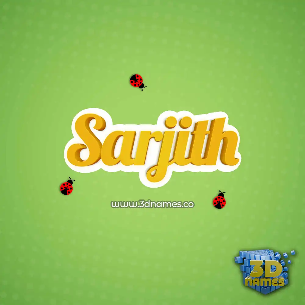 sarjith in Ladybugs style - 3D name wallpaper