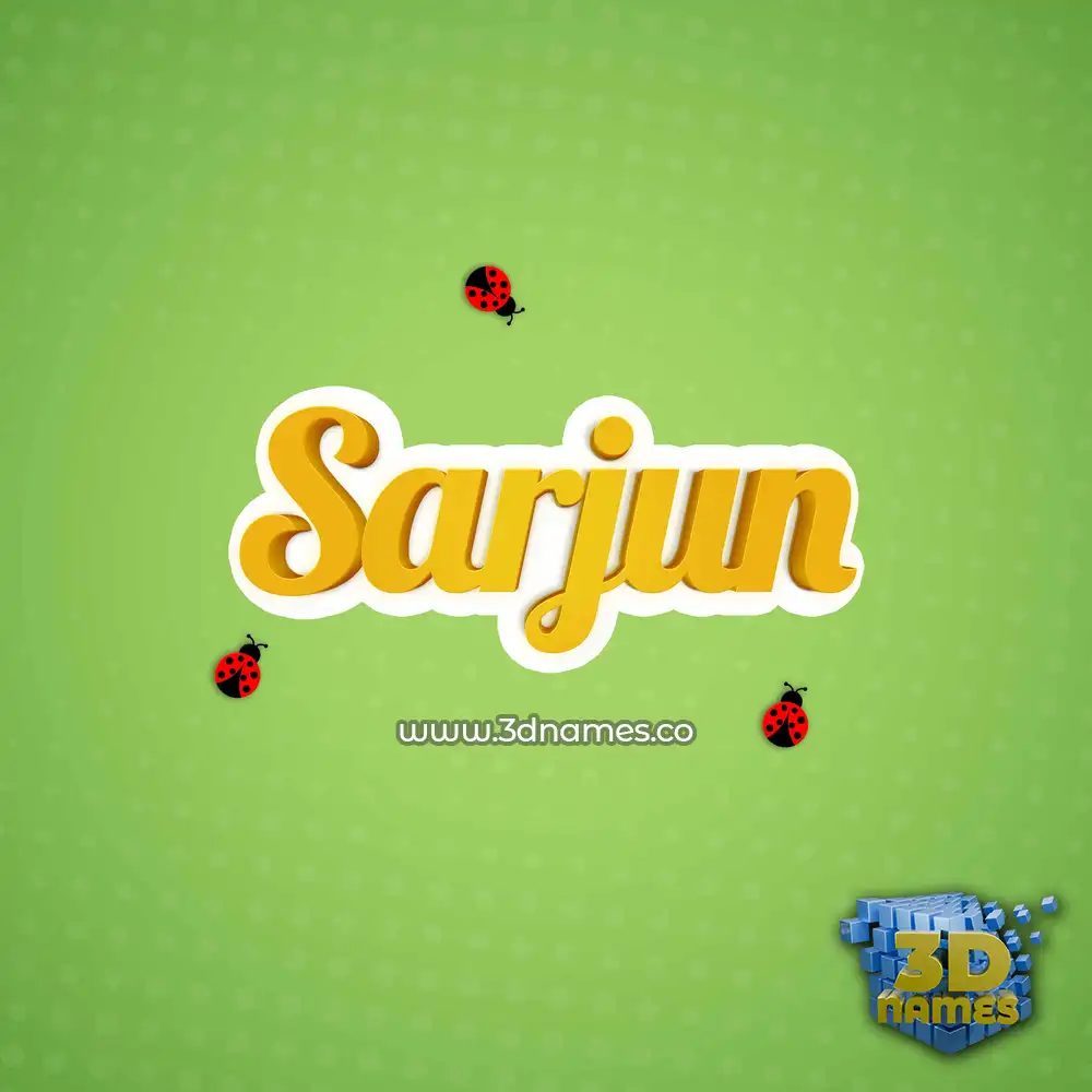 sarjun in Ladybugs style - 3D name wallpaper