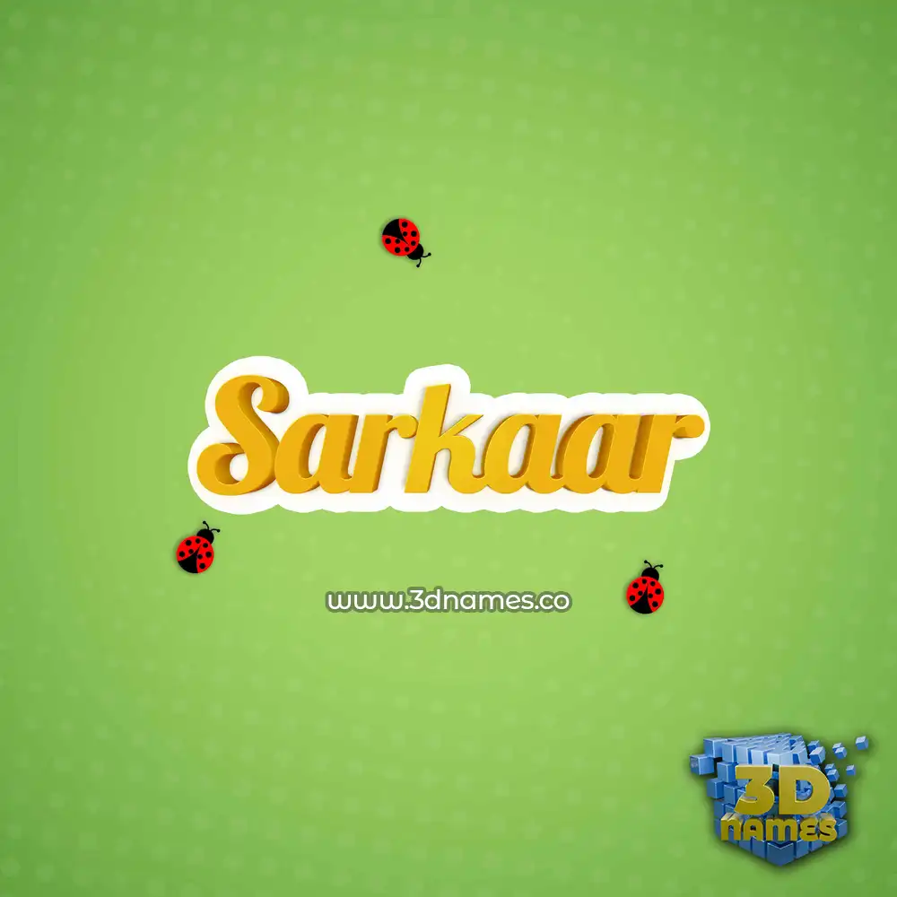 sarkaar in Ladybugs style - 3D name wallpaper