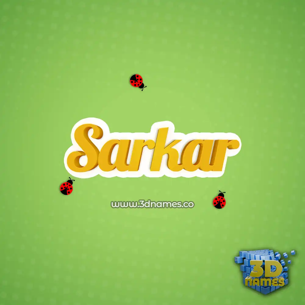 sarkar in Ladybugs style - 3D name wallpaper
