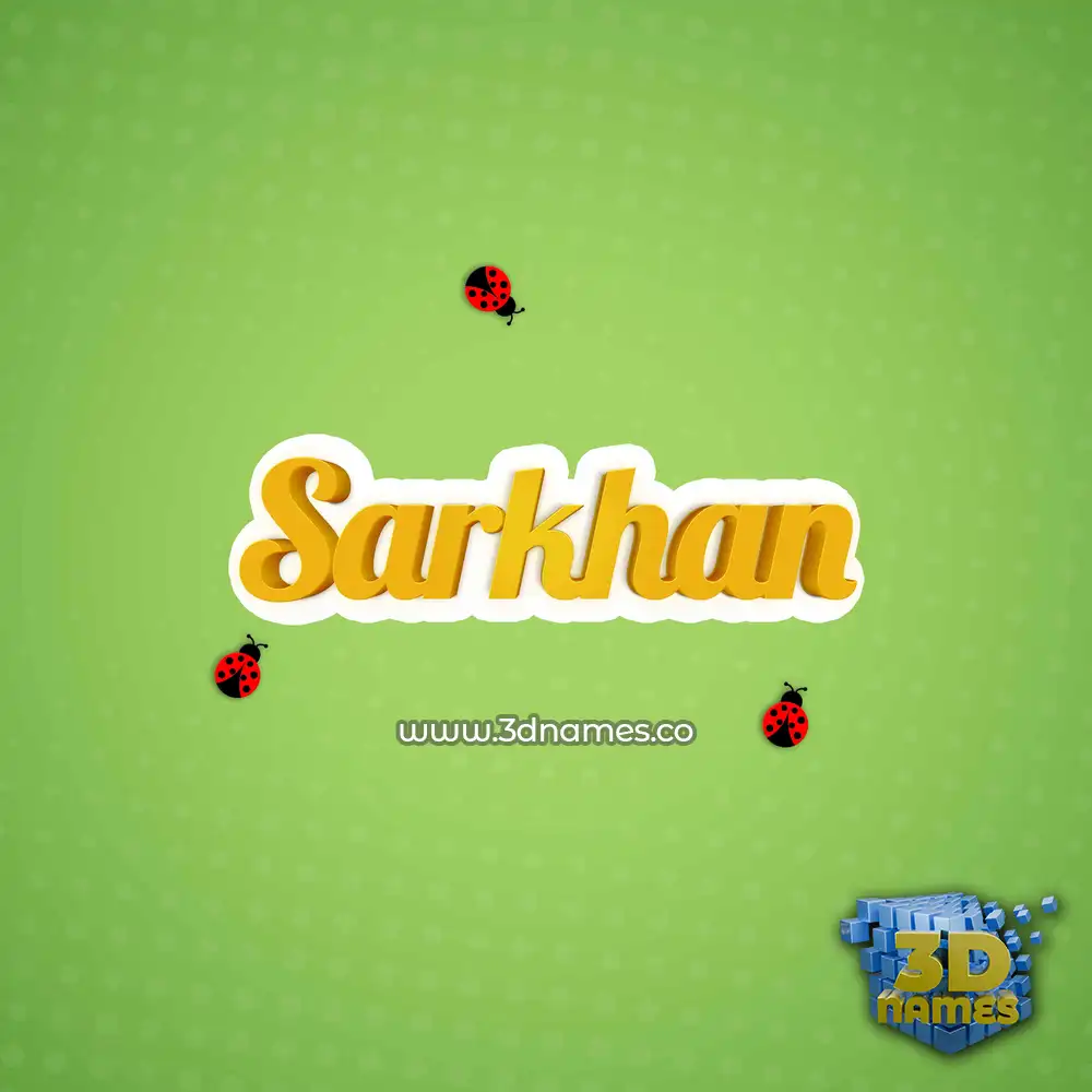 sarkhan in Ladybugs style - 3D name wallpaper
