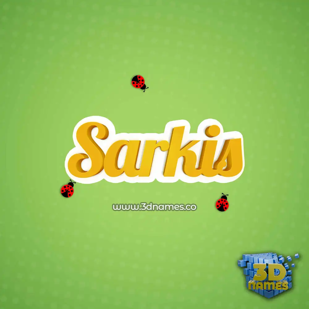 sarkis in Ladybugs style - 3D name wallpaper