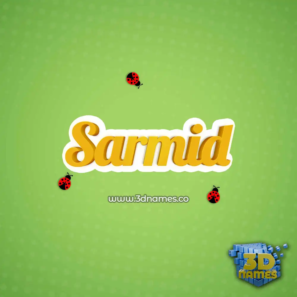 sarmid in Ladybugs style - 3D name wallpaper