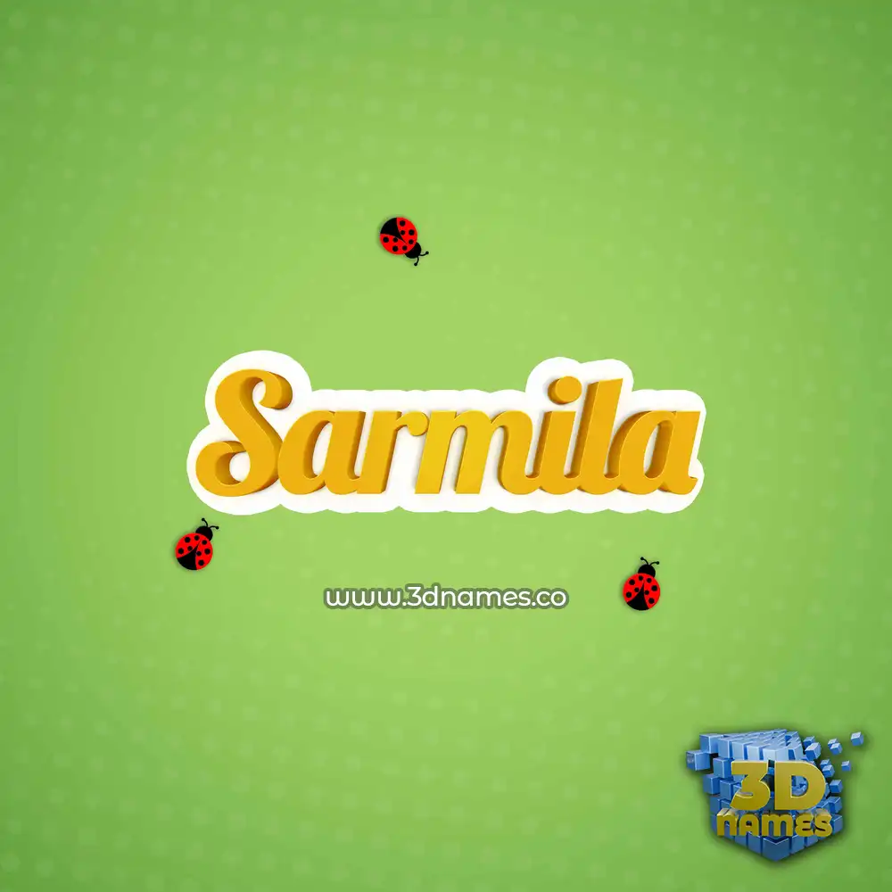 sarmila in Ladybugs style - 3D name wallpaper