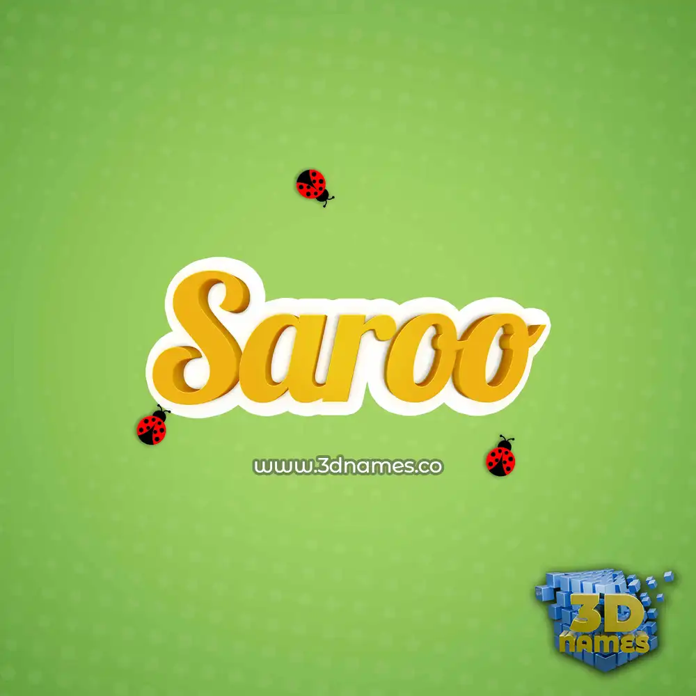 saroo in Ladybugs style - 3D name wallpaper