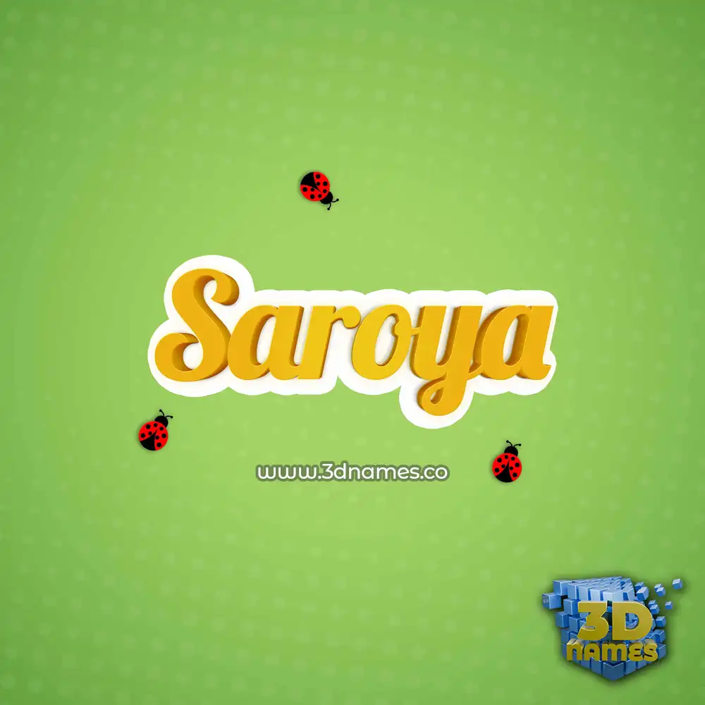 saroya in Ladybugs style - 3D name wallpaper