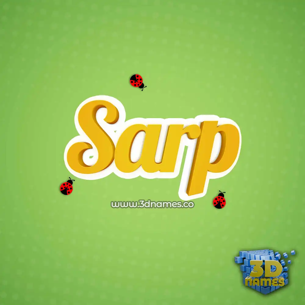 sarp in Ladybugs style - 3D name wallpaper