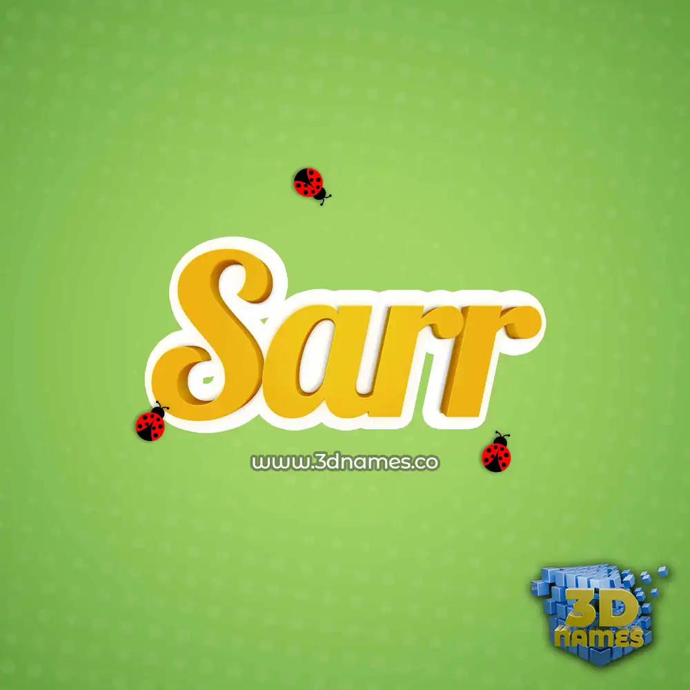 sarr in Ladybugs style - 3D name wallpaper