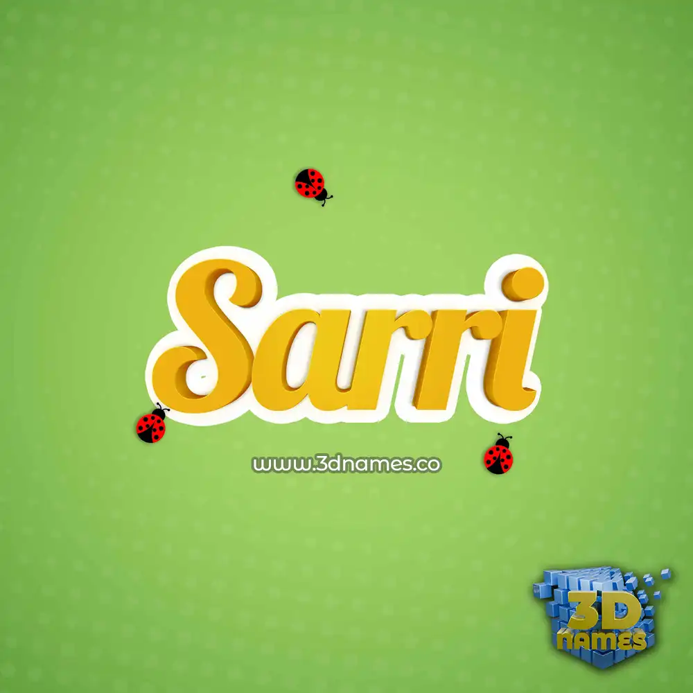 sarri in Ladybugs style - 3D name wallpaper