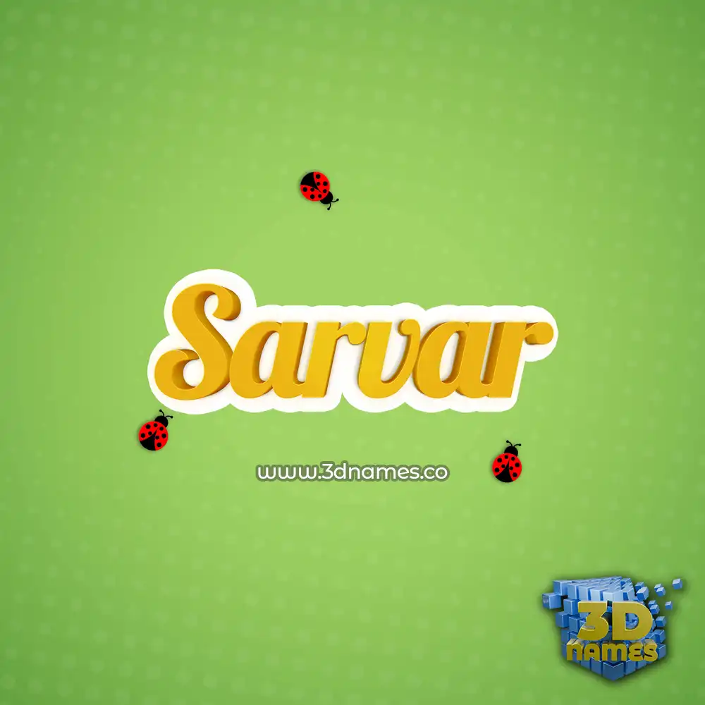 sarvar in Ladybugs style - 3D name wallpaper