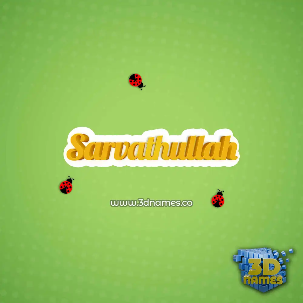 sarvathullah in Ladybugs style - 3D name wallpaper
