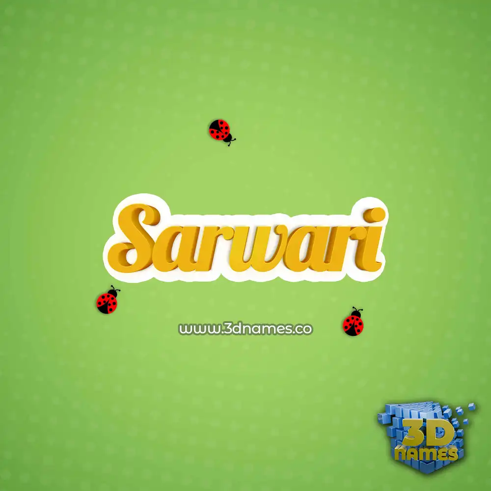 sarwari in Ladybugs style - 3D name wallpaper