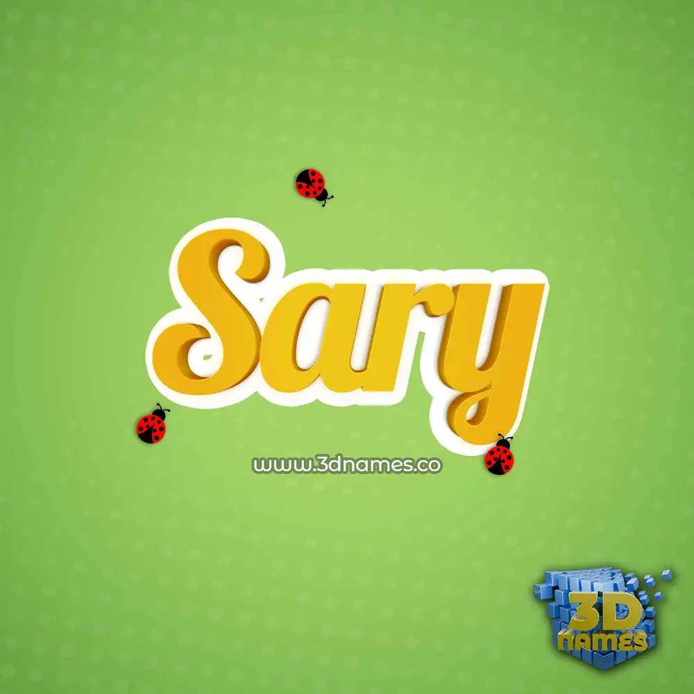 sary in Ladybugs style - 3D name wallpaper