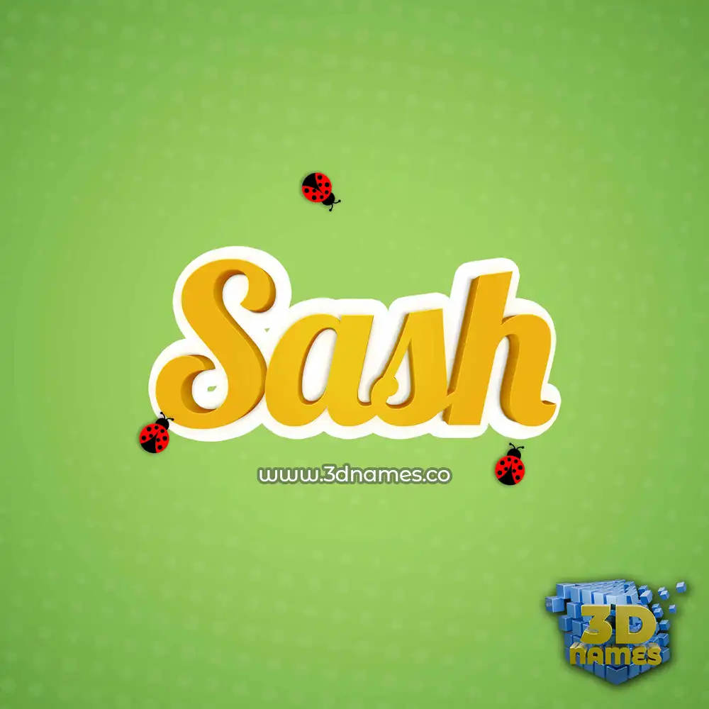 sash in Ladybugs style - 3D name wallpaper