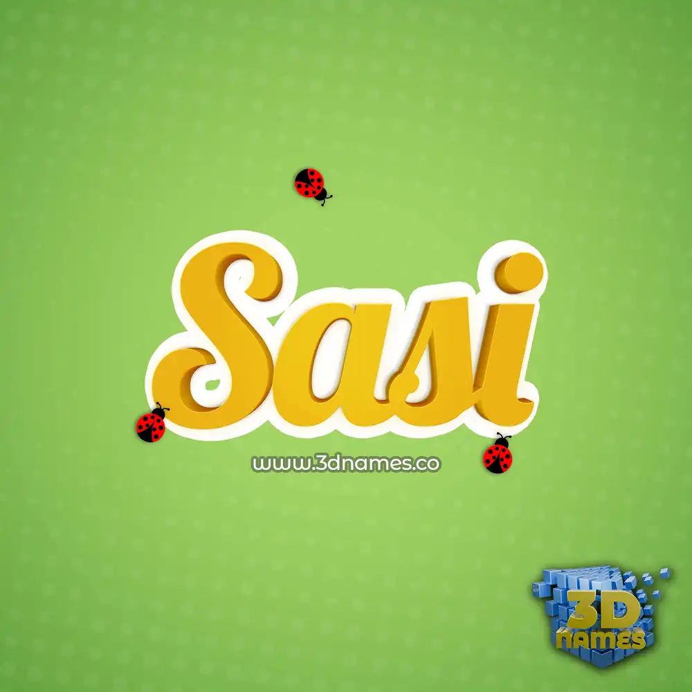 sasi in Ladybugs style - 3D name wallpaper
