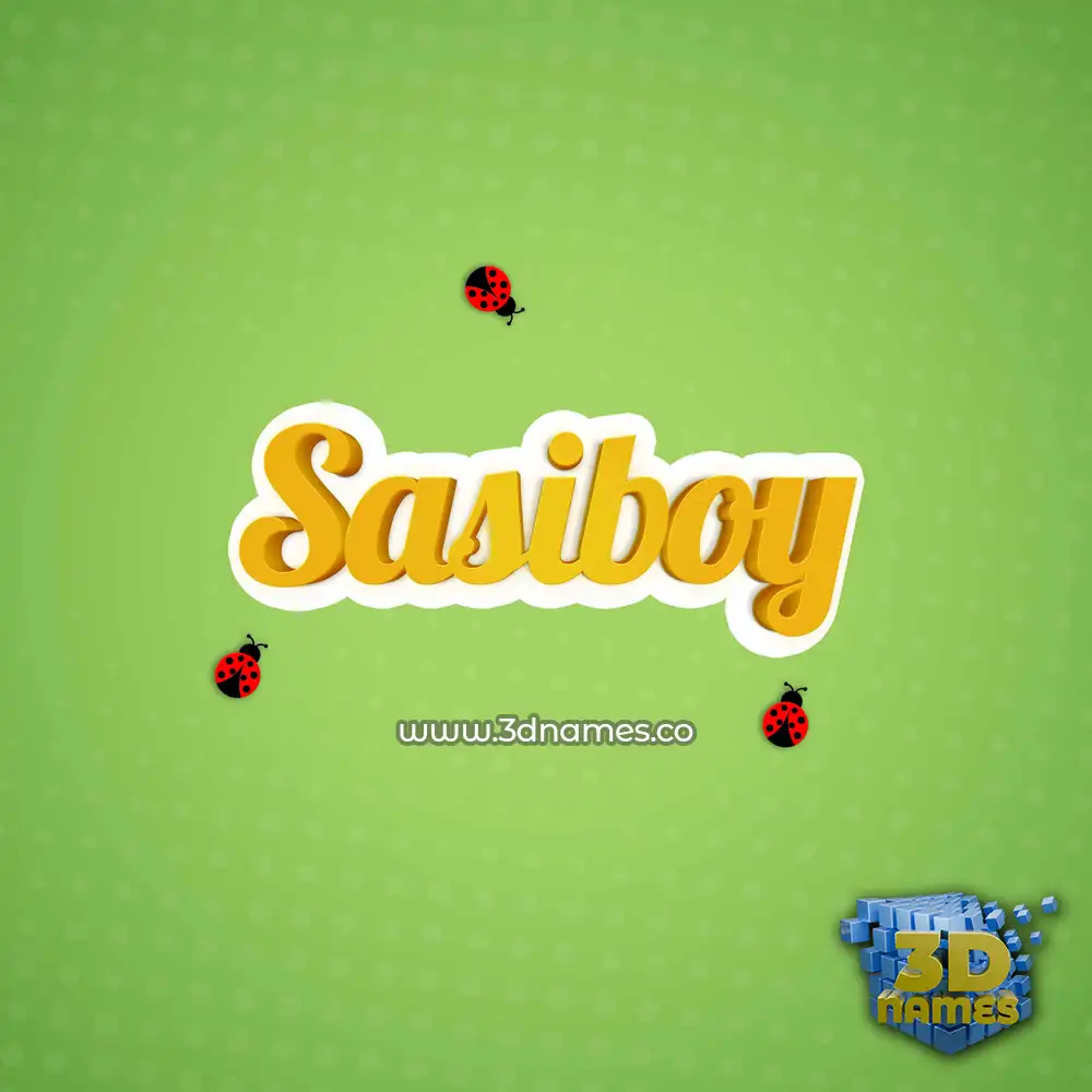 sasiboy in Ladybugs style - 3D name wallpaper