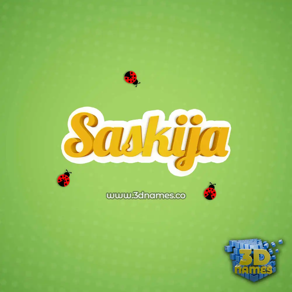 saskija in Ladybugs style - 3D name wallpaper