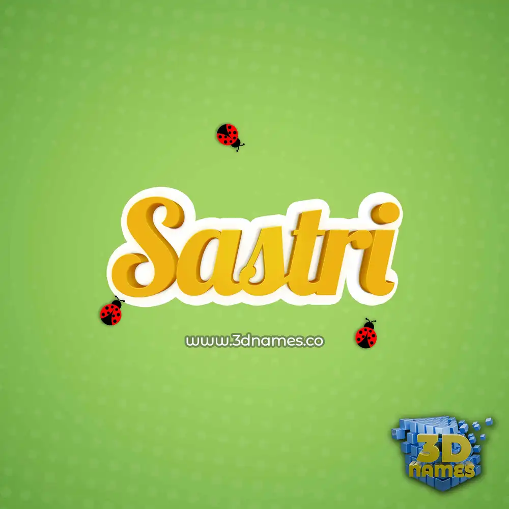 sastri in Ladybugs style - 3D name wallpaper