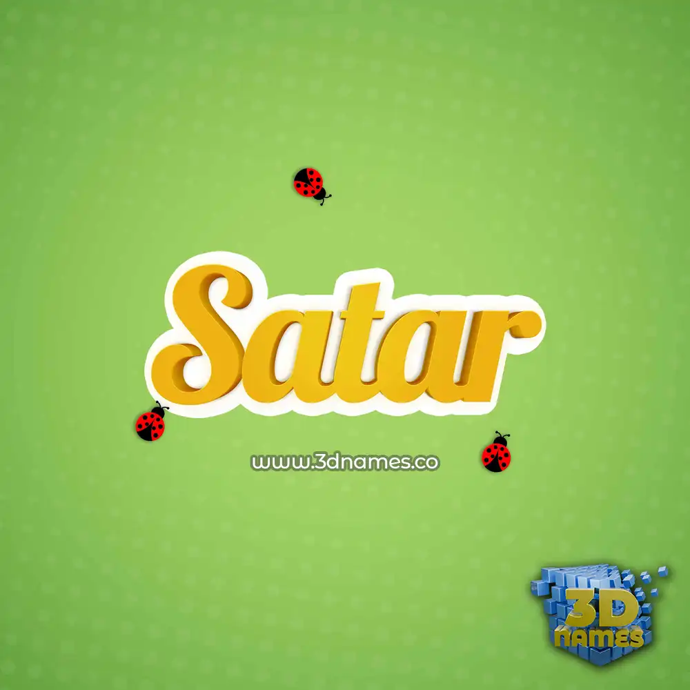 satar in Ladybugs style - 3D name wallpaper
