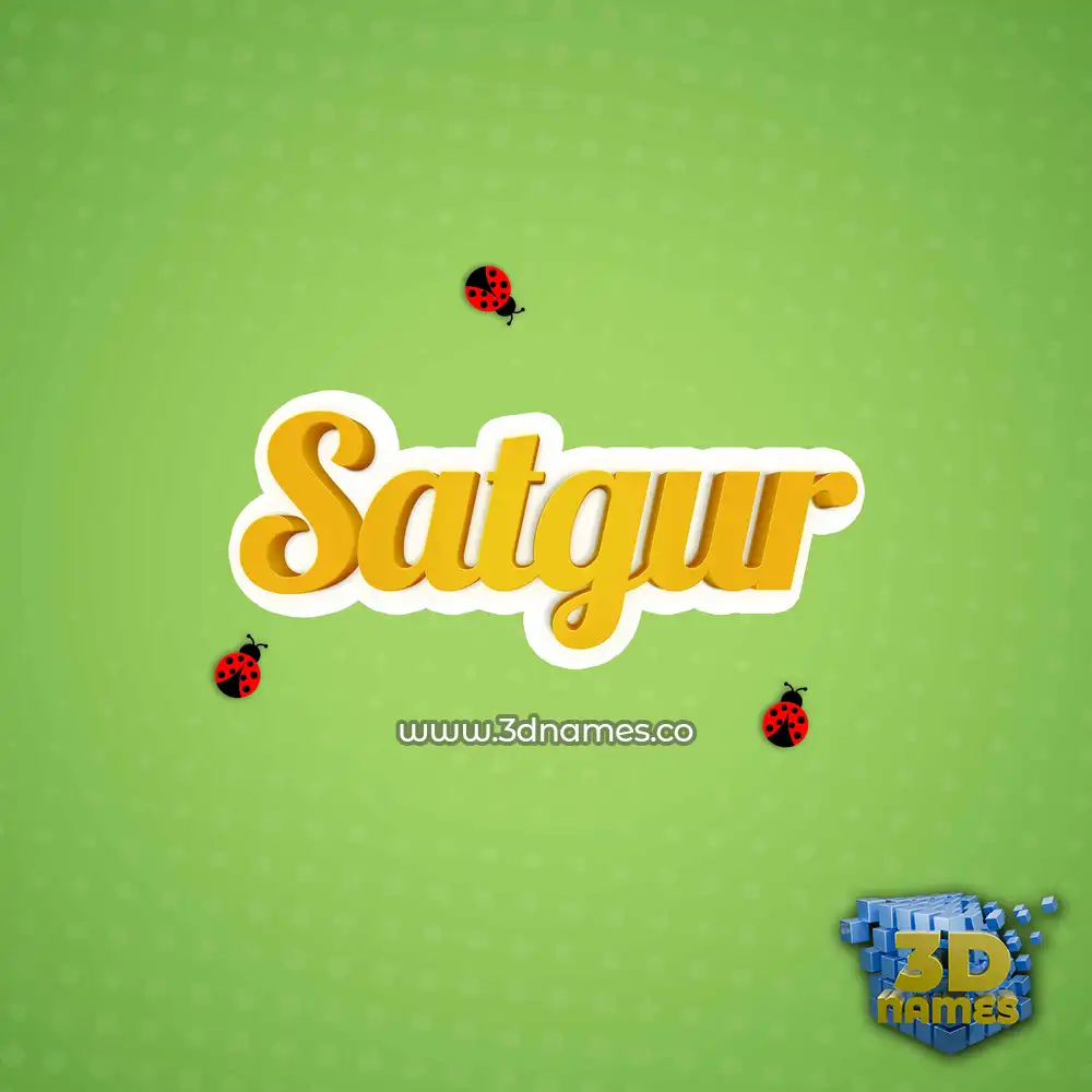 satgur in Ladybugs style - 3D name wallpaper