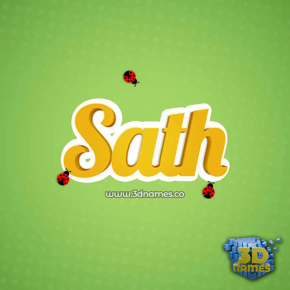 sath in Ladybugs style - 3D name wallpaper