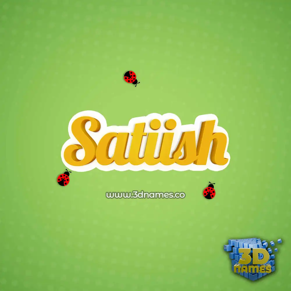 satiish in Ladybugs style - 3D name wallpaper
