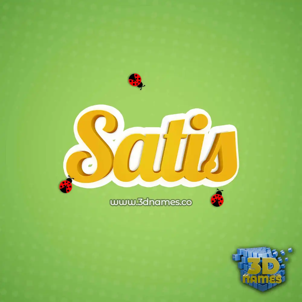 satis in Ladybugs style - 3D name wallpaper