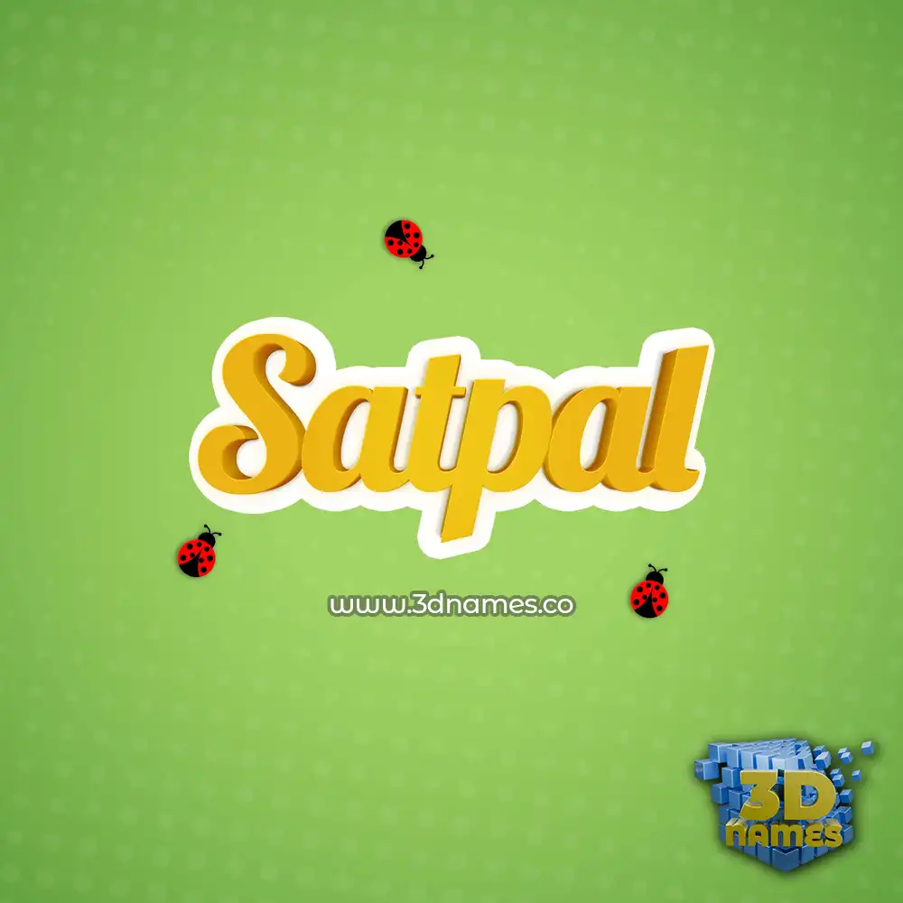 satpal in Ladybugs style - 3D name wallpaper